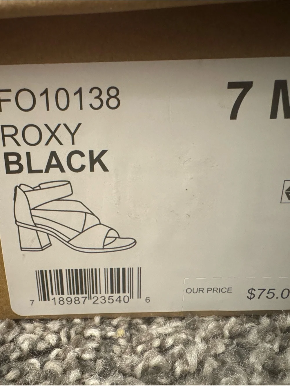 Frye & Co Roxy Black Leather Block Heel Sandals Women’s Size 7 M Zip Back